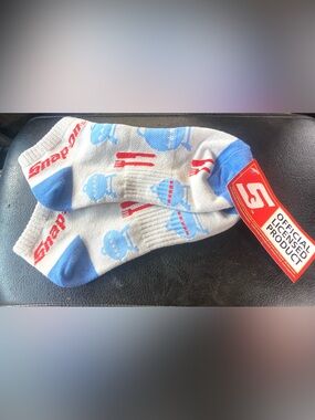NEW Snap On Tools UNISEX MEDIUM BBQ GREY COTTON ANKLE SOCKS Garage Mechanic